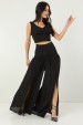 Blusa Cropped de Alfaiataria Zaya - Preto - Tlic Rio