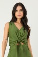 Blusa Regata de Alfaiataria Miranda - Verde Militar - Tlic Rio
