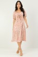 Vestido Midi de Alfaiataria Feminino Leonora - Cáqui - Tlic Rio