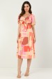 Vestido Midi de Alfaiataria Feminino Leonora - Laranja - Tlic Rio