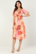 Vestido Midi de Alfaiataria Feminino Leonora - Laranja - Tlic Rio