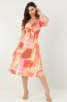 Vestido Midi de Alfaiataria Feminino Leonora - Laranja - Tlic Rio