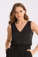 Blusa Regata de Alfaiataria Ayanna - Preto - Tlic Rio