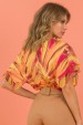 Blusa Talita - Pink com Amarelo - Tlic Rio