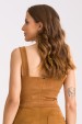 Blusa Cropped de Alfaiataria Hera - Camel - Tlic Rio