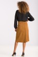 Saia Midi de Alfaiataria Artemis - Camel - Tlic Rio