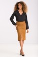 Saia Midi de Alfaiataria Artemis - Camel - Tlic Rio