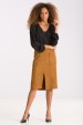 Saia Midi de Alfaiataria Artemis - Camel - Tlic Rio