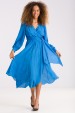 Vestido de Alfaiataria Manga Longa Alessia - Azul Mystic - Tlic Rio