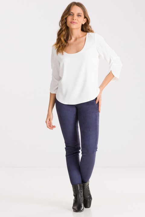Blusa de Alfaiataria Manga Longa Briana - Off White - Tlic Rio