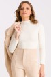 Blusa Cropped Manga Longa Tessa - Off White - Tlic Rio