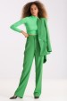 Blusa Cropped Manga Longa Tessa - Verde Lemon - Tlic Rio