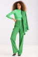 Blusa Cropped Manga Longa Tessa - Verde Lemon - Tlic Rio