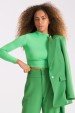 Blusa Cropped Manga Longa Tessa - Verde Lemon - Tlic Rio