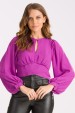 Blusa de Alfaiataria Manga Longa Raven - Roxo Dália - Tlic Rio