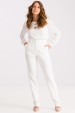 Blusa de Alfaiataria Manga Longa Rute - Off White - Tlic Rio