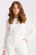 Blusa de Alfaiataria Manga Longa Rute - Off White - Tlic Rio