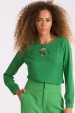 Blusa de Alfaiataria Manga Longa Rute - Verde Sálvia - Tlic Rio