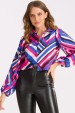 Blusa de Alfaiataria Manga Longa Charlise - Geométrico Preto - Tlic Rio
