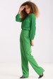 Calça Reta de Alfaiataria Feminina Kefera - Verde Sálvia - Tlic Rio