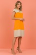 Vestido Poliana - Bege com Laranja - Tlic Rio