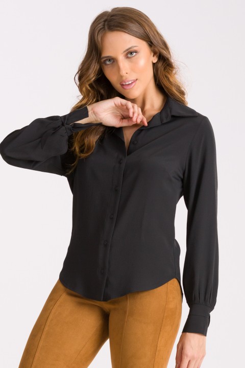 Camisa de Alfaiataria Vivian - Preto - Tlic Rio