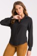 Camisa de Alfaiataria Vivian - Preto - Tlic Rio
