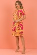 Vestido Renata - Pink com Amarelo - Tlic Rio
