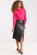 Camisa de Alfaiataria Cherry - Onça Pink com Vermelho - Tlic Rio
