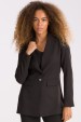 Blazer Alongado de Alfaiataria Feminina Jasmim - Preto - Tlic Rio