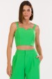 Blusa Cropped de Alfaiataria Feminina Noa - Verde Chroma - Tlic Rio