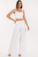 Blusa Cropped de Alfaiataria Feminina Noa - Off White - Tlic Rio