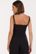 Blusa Cropped de Alfaiataria Feminina Noa - Preto - Tlic Rio