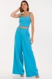 Calça Pantalona de Alfaiataria Feminina Celeste - Azul  - Tlic Rio