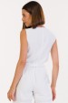 Blusa Regata de Alfaiataria Feminina Amora - Off White - Tlic Rio