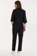 Camisa Cropped de Alfaiataria Feminina Samia - Preto - Tlic Rio