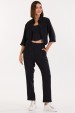 Camisa Cropped de Alfaiataria Feminina Samia - Preto - Tlic Rio