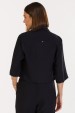 Camisa Cropped de Alfaiataria Feminina Samia - Preto - Tlic Rio