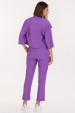 Camisa Cropped de Alfaiataria Feminina Samia - Roxo - Tlic Rio