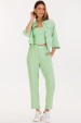 Camisa Cropped de Alfaiataria Feminina Samia - Verde Claro - Tlic Rio