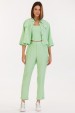 Camisa Cropped de Alfaiataria Feminina Samia - Verde Claro - Tlic Rio