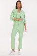 Camisa Cropped de Alfaiataria Feminina Samia - Verde Claro - Tlic Rio