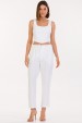 Blusa Cropped de Alfaiataria Feminina Amira - Off White - Tlic Rio