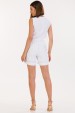 Bermuda Curta de Alfaiataria Feminina Simara - Off White - Tlic Rio