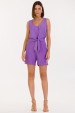 Bermuda Curta de Alfaiataria Feminina Simara - Roxo - Tlic Rio