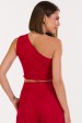 Blusa Cropped de Alfaiataria Feminina Ashley - Vermelho - Tlic Rio