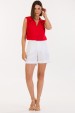 Blusa Regata de Alfaiataria Feminina Agda - Vermelho - Tlic Rio
