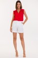 Blusa Regata de Alfaiataria Feminina Agda - Vermelho - Tlic Rio