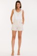 Shorts de Alfaiataria Feminina Kamili - Natural - Tlic Rio
