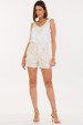 Shorts de Alfaiataria Feminina Kamili - Natural - Tlic Rio